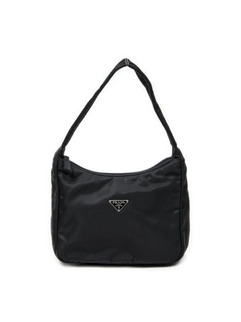 Prada Mini Zip Hobo Black Nylon Canvas - Picture 11 of 15